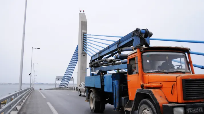 New bridge near Rades industrial zone. Tunisia.