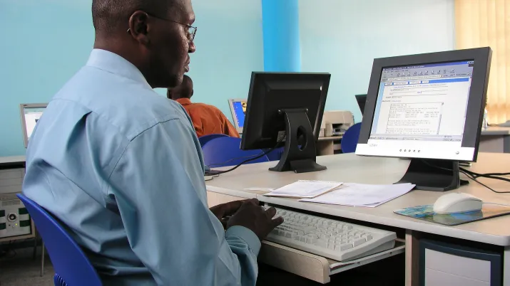 People using computers