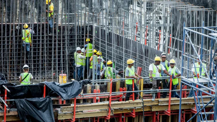 Construction works for the Panama Canal expansion project. Panama