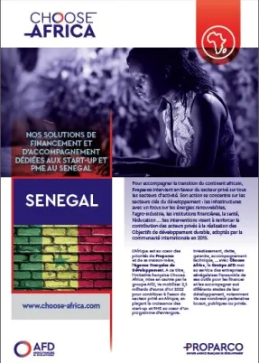 Plaquette Choose Africa - Nos solutions au Sénégal