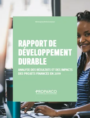 Visuel couverture rapport de développement durable 2019