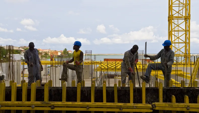 Photo Nigeria hommes sur chantier