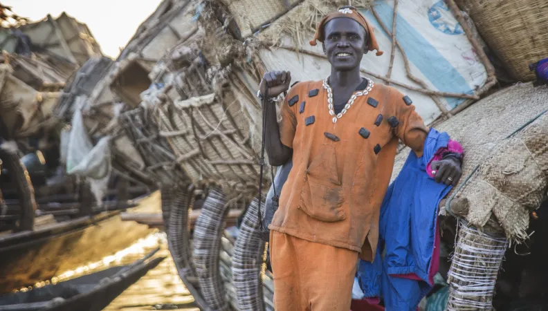 Mali, équipage d’une pinasse