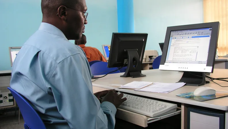 People using computers