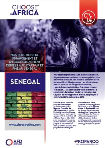 Plaquette Choose Africa - Nos solutions au Sénégal
