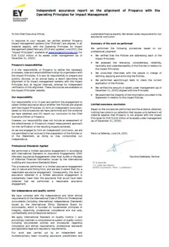 Independent verifier’s limited assurance report