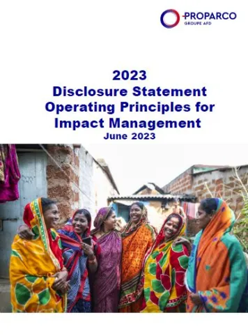 Proparco 2023 Disclosure Statement Operating Principles for Impact Management